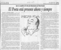 El Poeta está presente ahora y siempre  [artículo].