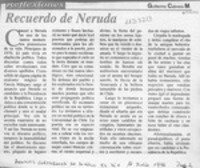 Recuerdo de Neruda