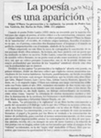 La poesía es una aparición