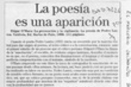 La poesía es una aparición