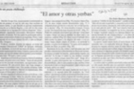 "El amor y otras yerbas"  [artículo] Pedro Mardones Barrientos.
