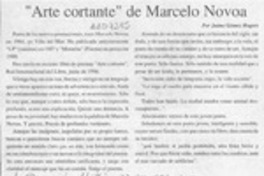 "Arte cortante" de Marcelo Novoa  [artículo] Jaime Gómez Rogers.