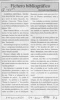 Fichero bibliográfico  [artículo] Carlos René Ibacache I.