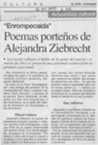 Poemas porteños de Alejandra Ziebrecht  [artículo].