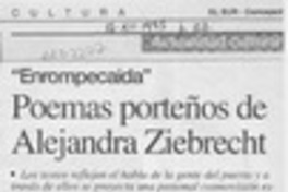Poemas porteños de Alejandra Ziebrecht  [artículo].