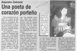 Una Poeta de corazón porteño  [artículo].