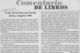 Al pie de la letra, por Faride Zerán  [artículo] H.R. Cortés.