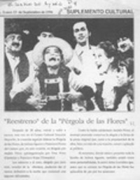 "Reestreno" de la "Pérgola de flores"  [artículo].