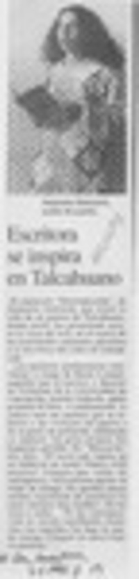 Escritora se inspira en Talcahuano  [artículo].