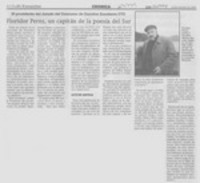 Floridor Pérez, un capitán de la poesía del sur