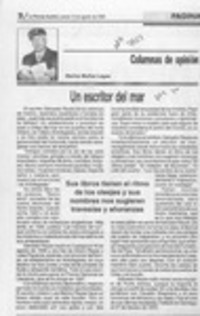 Un escritor del mar  [artículo] Marino Muñoz Lagos.