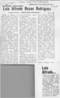 Luis Alfredo Rozas Rodríguez  [artículo] Carlos René Ibacache I.