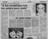 "A los novelistas no los quiero para nada"  [artículo].