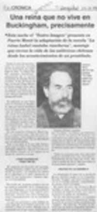 Una reina que no vive en Buckingham, precisamente  [artículo].