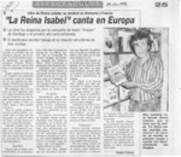 "La reina Isabel" canta en Europa  [artículo] Siujen Chiang.