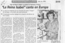 "La reina Isabel" canta en Europa  [artículo] Siujen Chiang.