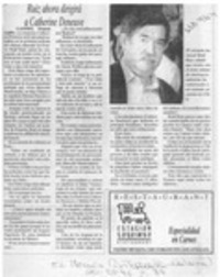 Ruiz ahora dirigirá a Catherine Deneuve  [artículo].