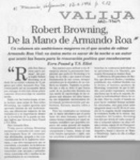 Robert Browning de la mano de Armando Roa  [artículo].