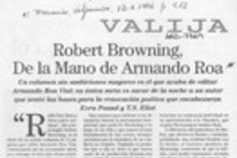 Robert Browning de la mano de Armando Roa  [artículo].