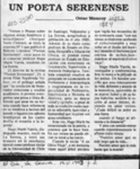 Un poeta serenense  [artículo] Omar Monroy.