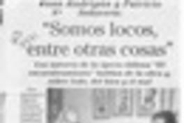"Somos locos, entre otras cosas"  [artículo] Rodrigo Catalán.