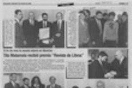 Tito Matamala recibió premio "Revista de libros"