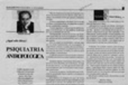 Psiquiatría antropológica  [artículo] Jorge Abasolo Aravena.