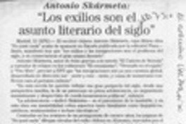 "Los Exilios son el asunto literario del siglo"  [artículo].
