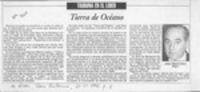 "Tierra de océano"  [artículo] Jaime Miguel Gómez Rogers.