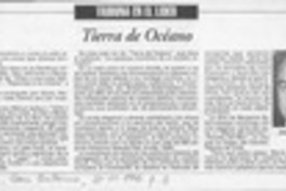 "Tierra de océano"  [artículo] Jaime Miguel Gómez Rogers.