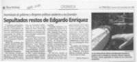 Sepultados restos de Edgardo Enríquez  [artículo] Manuel Perales R.