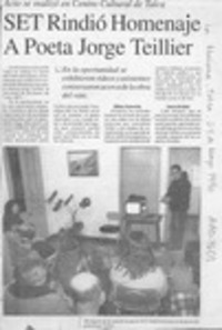 SET rindió homenaje a poeta Jorge Teillier  [artículo].