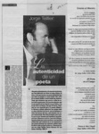 La Autenticidad de un poeta  [artículo].
