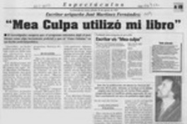 "Mea culpa utilizó mi libro"