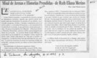 Misal de arenas e historias prendidas de Ruth Eliana Merino  [artículo] José Flores Leiva.