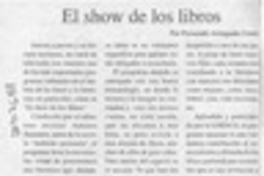 El Show de los libros  [artículo] Fernando Arriagada Cortés.