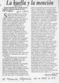 La huella y la mención  [artículo] Marcelo Pellegrini.