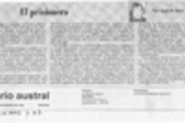 El prisionero  [artículo] Nori Agoni de Otero.