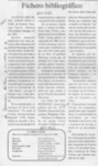 Fichero bibliográfico  [artículo] Carlos René Ibacache.