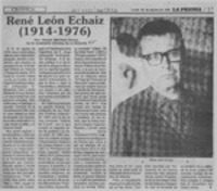 René León Echaíz  [artículo] Sergio Martínez Baeza.