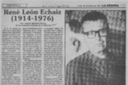 René León Echaíz  [artículo] Sergio Martínez Baeza.