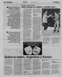 Tanto tiempo te esperé, sentado aquí --  [artículo].