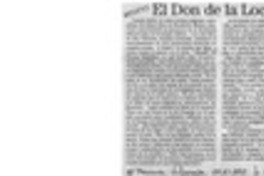 El don de la locura  [artículo] Marcelo Pellegrini.