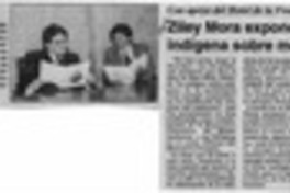 Ziley Mora expone visión indígena sobre medioambiente  [artículo] .