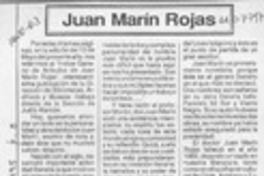 Juan Marín Rojas  [artículo] Amparo Pozo.