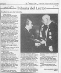 Gabriela en la Quinta  [artículo] Diego Alberto Cerón Mora.