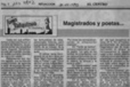 Magistrados y poetas --  [artículo].