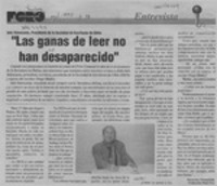 "Las ganas de leer no han desaparecido"  [artículo] Viviana Ortiz.
