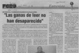 "Las ganas de leer no han desaparecido"  [artículo] Viviana Ortiz.