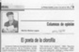 El poeta de la clorofila  [artículo] Marino Muñoz Lagos.